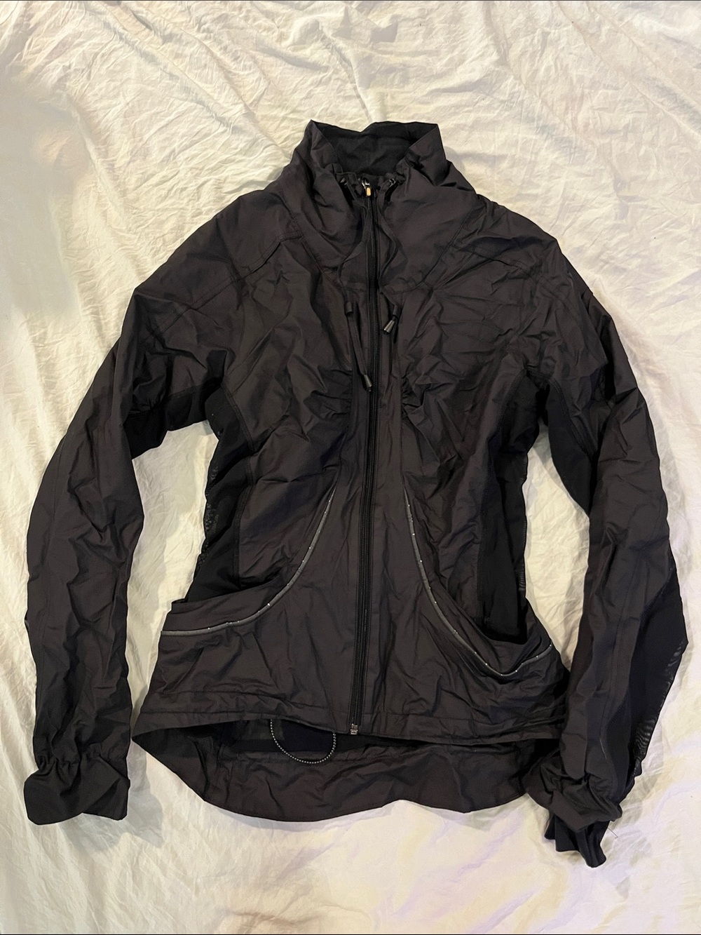 Black Women's Lightweight Zip-Up Jacket